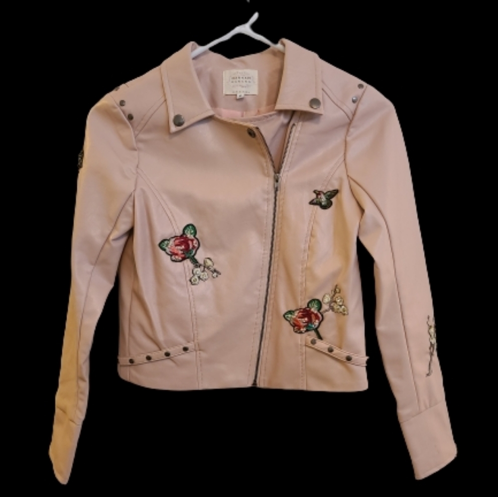 *Hannah Banana Girls Faux Leather Jacket